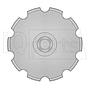 Scheibe 34910017 D736X6X60  RUBIN 12 ; GEZACKT